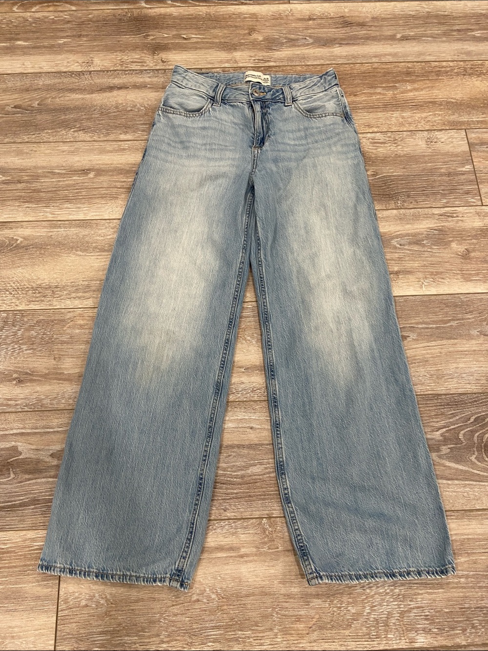 abercrombie kids High Rise Ultra Wide Leg Jeans